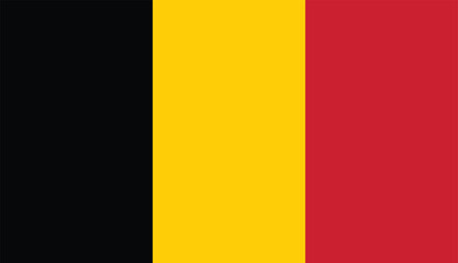 Belgium flag vector icon design, National flag of Belgium with original color.