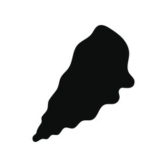 A vintage style black seashell silhouette vector