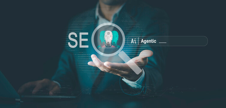 Ai Agentic SEO search engine generative artificial intelligence robotic processes automation data analysis technologies machine learning language processing to enable it to rank in search engines