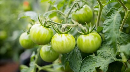 Green Tomatoes on the Vine: Fresh Produce from the Garden