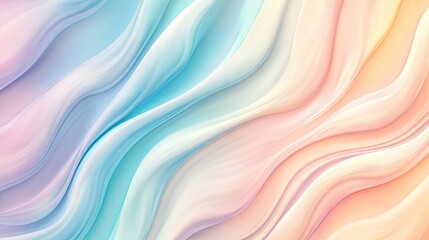 Fototapeta premium Abstract Pastel Flowing Waves Background Design