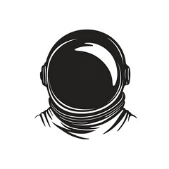 Fototapeta premium Minimalist illustration of an astronaut helmet.