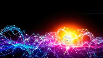 Obraz premium abstract background with glowing lights