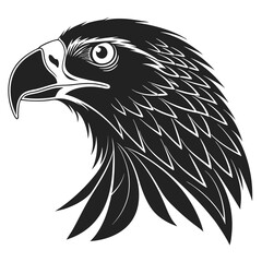 graceful Black silhouette of lorikeet head  Vector.