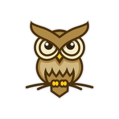 Majestic Owl Logo Vector for Sports Team, Basketball or Esports Fan Club, simple and modern owl logo illustration for company, business, community, team