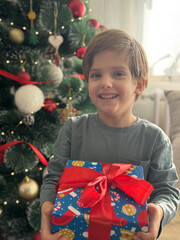 Delight of a Boy on Christmas Morning