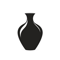 Simple black vase illustration.
