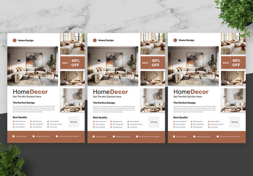 Brown And White Interior Flyer