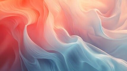 Obraz premium Abstract swirling pastel fabric waves design