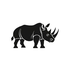 Obraz premium Silhouette of a rhinoceros.