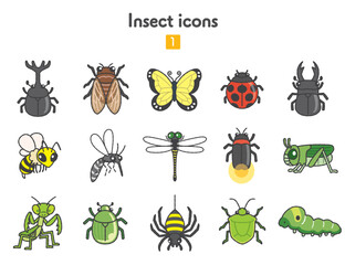 昆虫のアイコン集