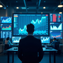 Fototapeta premium Big Data Technology for Business Finance Analytic Concept