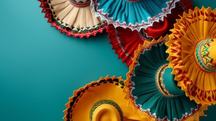 Mariachi Day. Traditional folkloric dance performance in vibrant, colorful dresses.