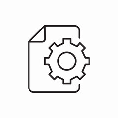 Document Settings File Configuration System icon vector sign