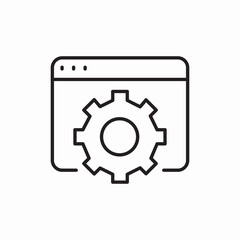 Browser Settings Web Configuration System icon vector sign