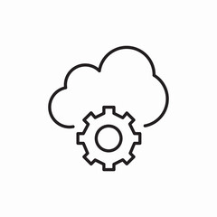 Cloud Settings Configuration System Network icon vector sign