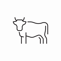 Cow Cattle Farm Animal icon vector sign
