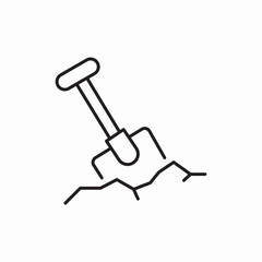 Garden Shovel Tool Equipment Ground icon vector sign