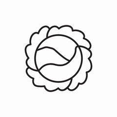 Cabbage Vegetable Farm icon vector sign
