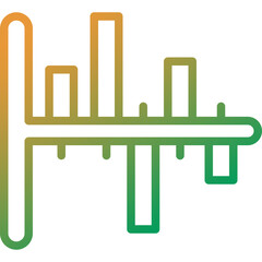 profit and loss gradient line icon