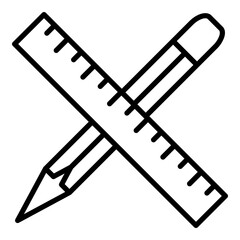 Pencil And Ruler Icon