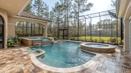 Luxury Backyard Oasis: Resort-Style Pool and Spa