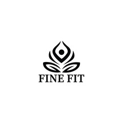 Fine fit logo design vector