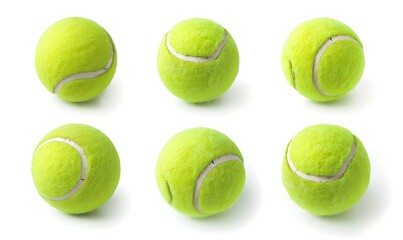 tennis balls isolated on a white background.