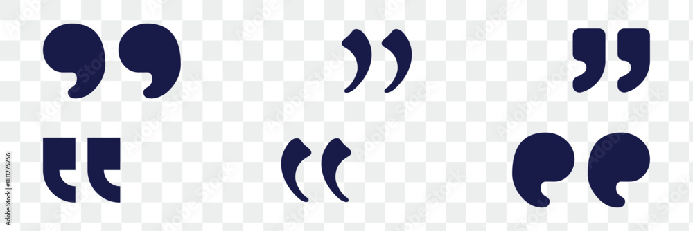 Fototapete quotation mark vector set. typographic designs collection of quote mark. eps 10.