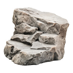 White Rock Podium for Product Presentation on transparent PNG background.