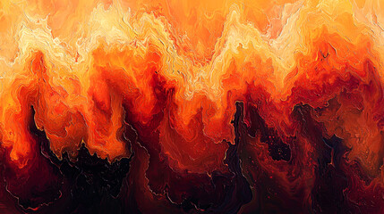 Fiery Abstract: A Swirling Symphony of Orange, Red, and Brown Hues