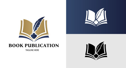 Book Publication logo design, book logo