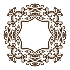 Vintage label design with monograms and frames	