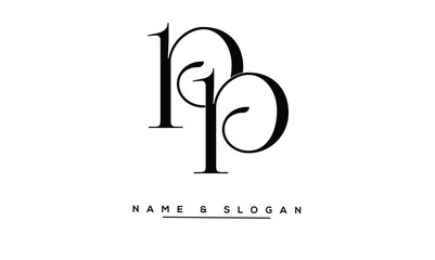 PP Abstract Letters Logo Monogram