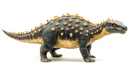 Obraz premium A detailed model of a dinosaur with spikes, showcasing its unique features.