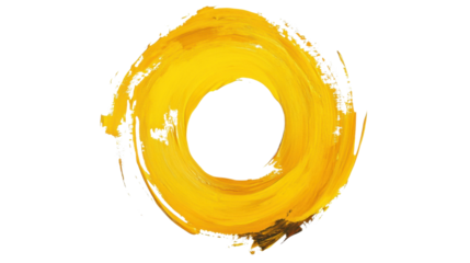 Abstract paint circle transparent background