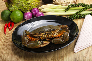Delicous fresh raw uncooked crab