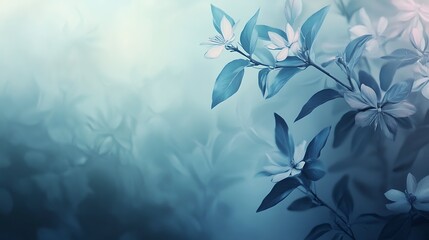 Serene Blue Blossoms Softly Bloom in Springtime