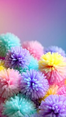 Obraz premium Colorful Whimsical Pom Poms Photography Phone Case Cover