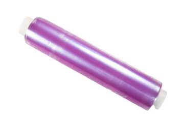 roll of transparent plastic film to pack pallets magnetic rubber with adhesive on isolated png white background