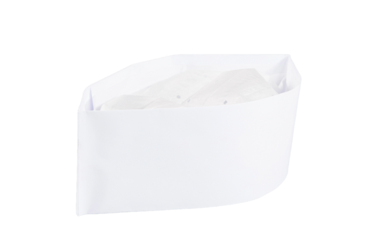 butcher hat toque of paper on transparent isolated png white background