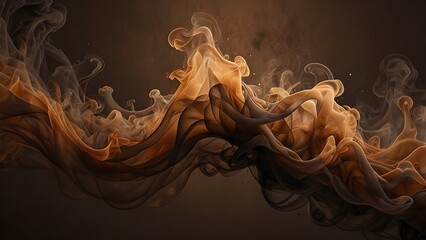 Abstract background of brown smoke Generative AI