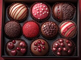 Obraz premium Happy Valentine Day Box of Chocolates