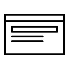 Website Vector Line Icon Design