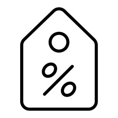 Tag Vector Line Icon Design