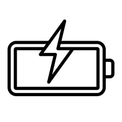 Charging Vector Line Icon Design