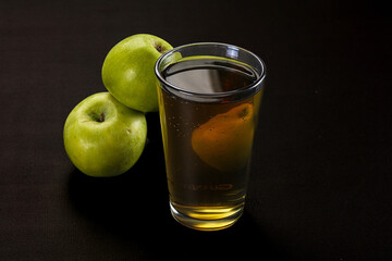 Fresh sweet natural apple juice
