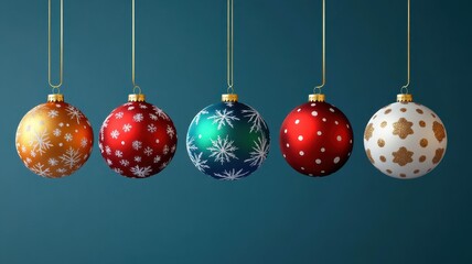 Obraz premium Vibrant and Colorful Christmas Ornament Sparkling in Holiday Cheer and Festive Spirit