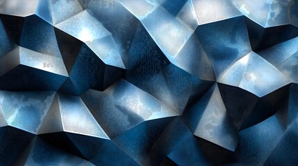 Fototapeta premium A seamless texture of geometric tech patterns in cool metallic shades