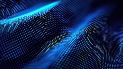 Vibrant abstract digital background featuring glowing blue dots and lines, ideal for technology themes, data visualization, and modern graphic design projects.